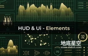 Blender插件-未来科技感用户界面元素动画生成器 HUD & Ui Elements v1.15