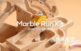 Blender预设-弹珠轨道资产预设 Marble Run Kit V3.3