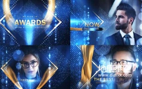 AE模板-高贵的蓝色粒子晚会颁奖典礼 Awards Winner