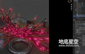 Blender预设-粒子流动追踪模拟动画资产预设 Particle Simulation Modifier V5