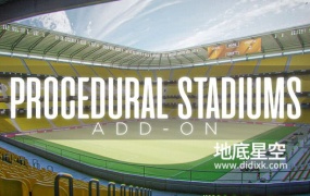 Blender插件-程序化体育馆场地生成器预设 Procedural Stadium v1.0.1