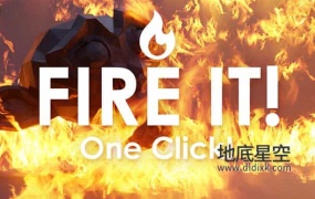 Blender插件-模拟真实火焰燃烧 Fire It v1.0