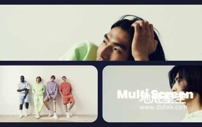 AE模板-时尚动感的图片视频多屏影像排版布局展示动画