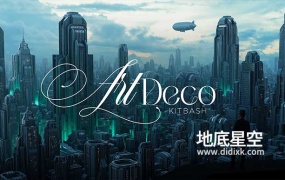 3D模型-未来城市建筑3D模型资产 Art Deco – City Kitbash