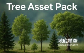 3D模型-Blender树木植物3D模型资产 Large Tree Asset Pack