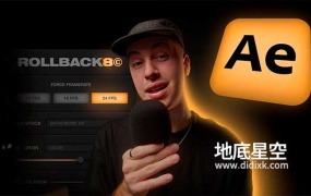 AE脚本-复古怀旧8mm老胶片边框纹理噪点光效叠加效果 ROLLBACK8 Pro V2.0.0