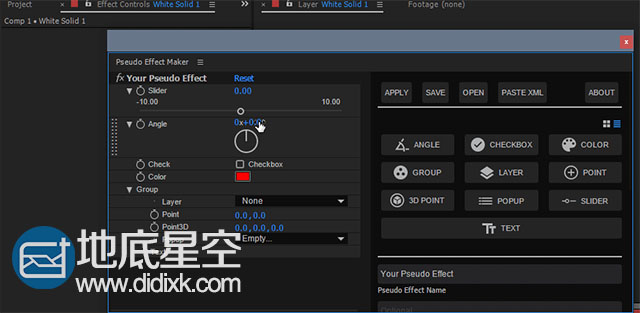 AE脚本： Pseudo Effect Maker v1.03 带教程自定义效果控件