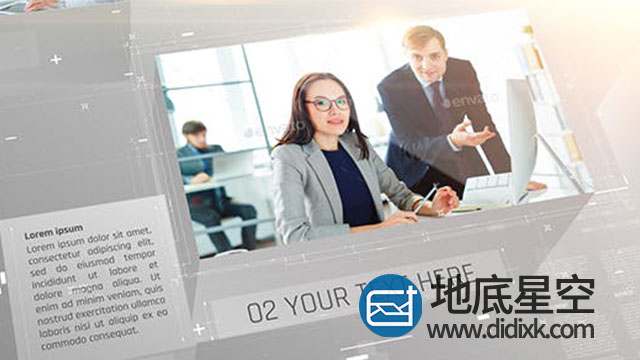 AE模板-科技感企业介绍公司业务未来信息图表动画