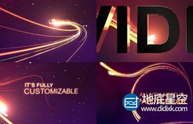 AE模板-粒子光线拖尾穿越文字logo标志展示