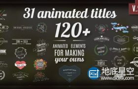 AE模板-复古浪漫婚礼文字标题动画