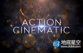 AE模板-震撼大气金色粒子爆炸史诗激烈流体演绎片头动画