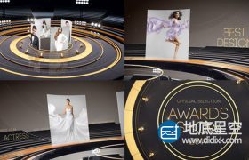 AE模板-三维舞台奥斯卡颁奖典礼人物介绍片头 Golden Awards Promo
