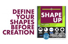 AE脚本：自定义生成图形层动画 Aescripts Shape Up v1.06 + 使用教程