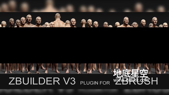 ZB插件-人体生物模型插件 ZBRUSH Human ZBuilder V3 Win/Mac + 使用教程