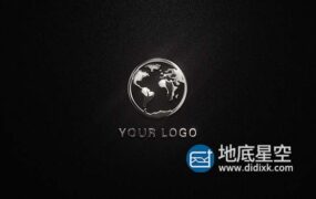 AE模板-黑色背景金属质感logo展示动画
