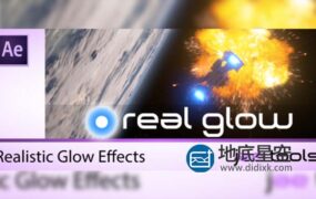 AE插件-真实辉光特效插件 Aescripts Real Glow v1.0.0 Win/Mac 含教程
