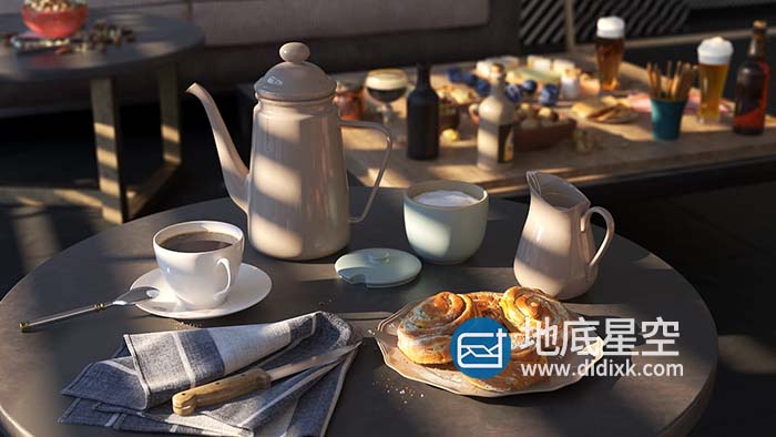 C4D模型-20个高精度餐厅食品食物美食模型