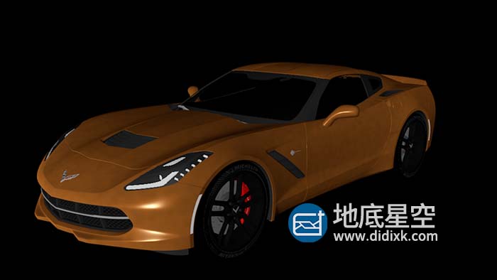 3D模型-C4D跑车雪佛兰·克尔维特模型