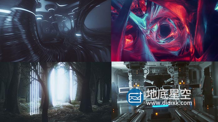 视频素材-科幻科技感VJ舞台表演循环背景视频