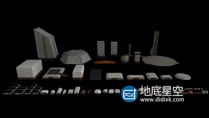C4D模型-宇宙星球基地场景3D模型