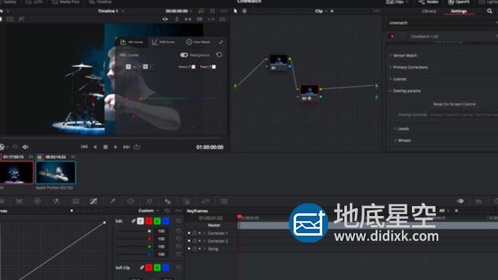 达芬奇插件-摄像机色彩空间匹配调色插件 CineMatch v1.053 Mac苹果版