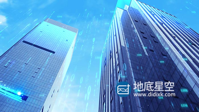 视频素材-未来高科技企业建筑特效合成