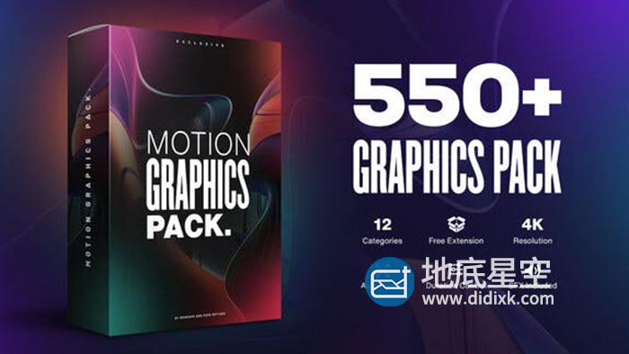 AE脚本-550+动态图形社交媒体文字标题排版过渡广告视频封面 Motion Graphics Pack