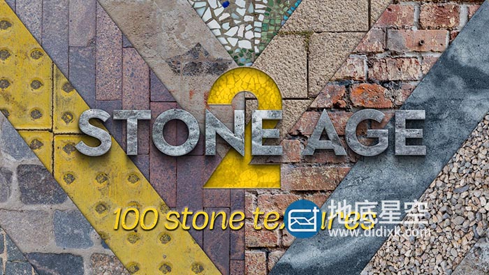 贴图素材-石头贴图材质 Stone Age II – 100 Stone Textures Envato