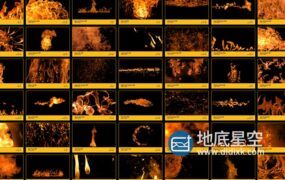 视频素材-102组4K真实火焰燃烧场景慢动作视频特效合成素材