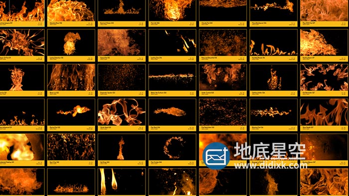 视频素材-102组4K真实火焰燃烧场景慢动作视频特效合成素材