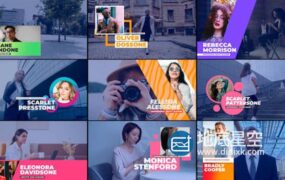 FCPX插件-时尚动感的图片文字人名字幕条动画预设 Big Image Lower Thirds V3