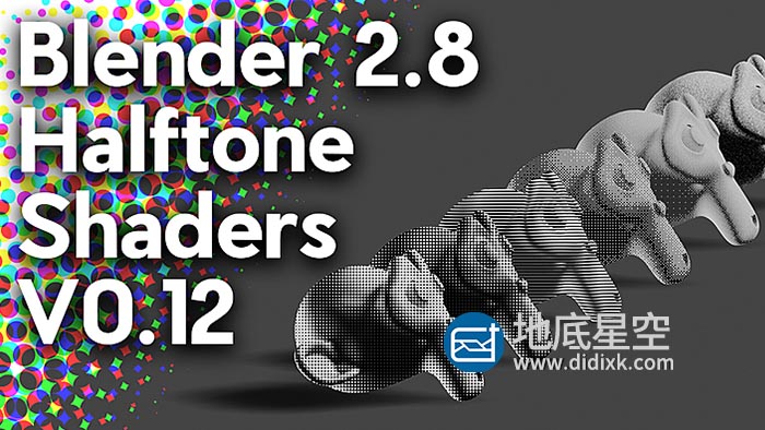 Blender预设-网格半色调材质预设 Npr Halftone Shaders V0.12