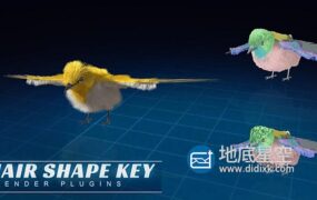 Blender插件-毛发生成插件 HairShapeKey V5.2 For Blender 2.79+使用教程