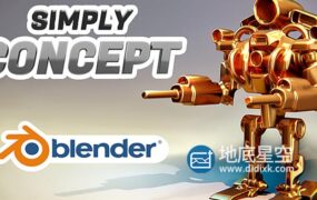 Blender插件-抽象概念模型建模插件 Simply Concept For Blender 2.93+使用教程