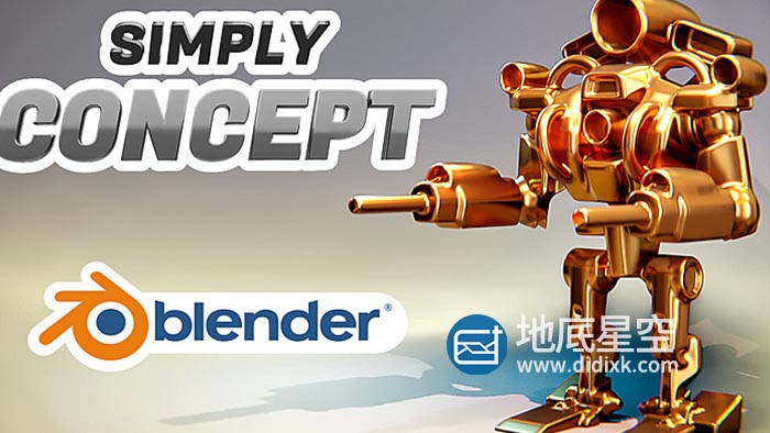 Blender插件-抽象概念模型建模插件 Simply Concept For Blender 2.93+使用教程