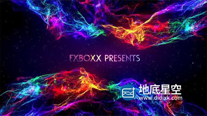 AE模板-粒子线条宇宙粒子射线空间星云背景文字标题片头 Space Nebula Titles