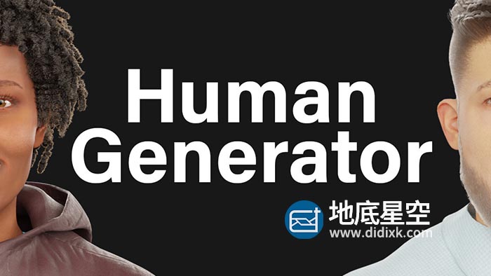 Blender插件-人体模型生成插件 Human Generator V2.0