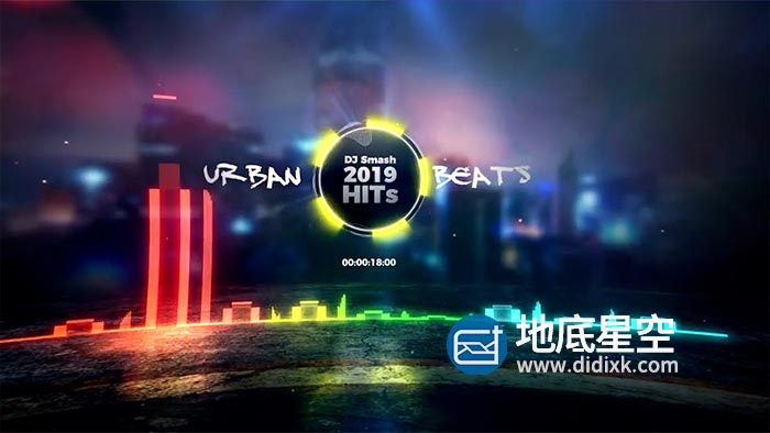 AE模板-时尚音乐频谱音频波形可视化节奏动画 Urban Beats – Audio React