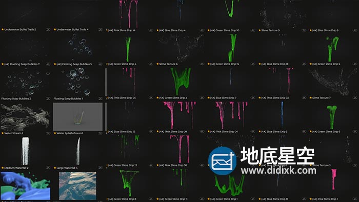 视频素材-4K粘稠液体流体水冰素材