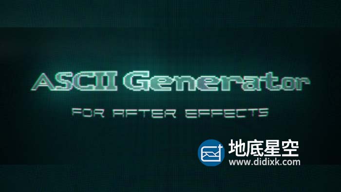 AE脚本-将文字图层变成复古编码特效 ASCII Generator V1.3