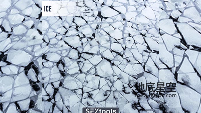音效素材-100个冰块破碎结冰裂开无损音效