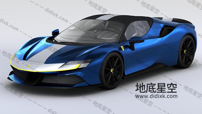 3D模型-法拉利sf90 spiderC4D模型