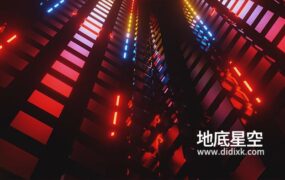 视频素材-震撼的五颜六色灯光穿梭舞台背景VJ素材