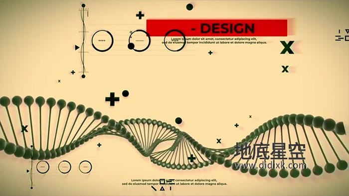 达芬奇模板-生物现代医疗介绍DNA链开场展示片头动画 Medical Opener