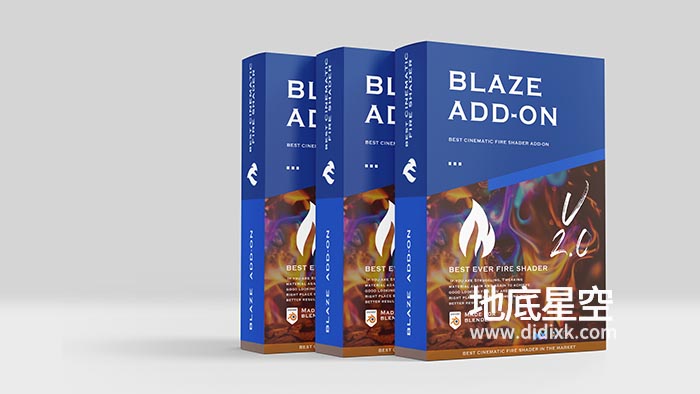 Blender插件-火焰烟雾爆炸特效生成插件 Blender Market – Blaze V2.0