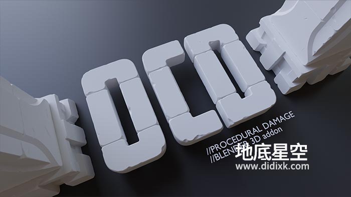 Blender插件-快速破坏损伤模型工具 OCD (One Click Damage) V1.3.2