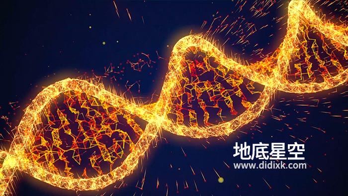 视频素材-HUD粒子DNA链螺旋视频
