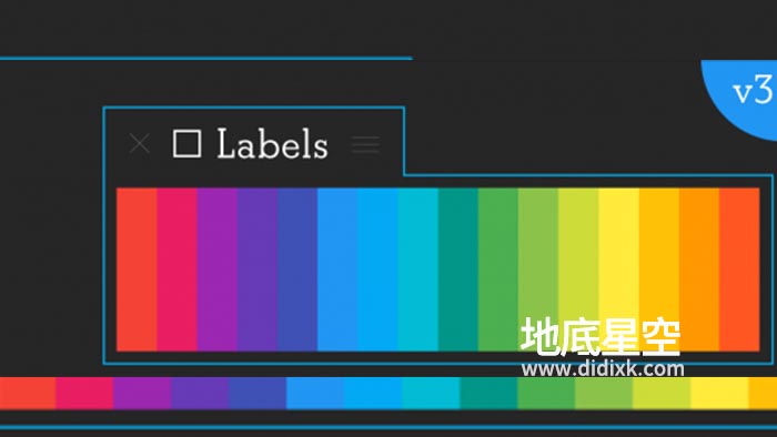 AE脚本-图层标签批量管理 Aescripts Labels V3.3.2 + 使用教程