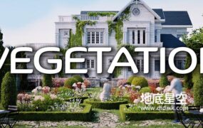 Blender预设-花园植物树木预设库 Vegetation Pro V2 – Tree And Plant Animation Library Addon