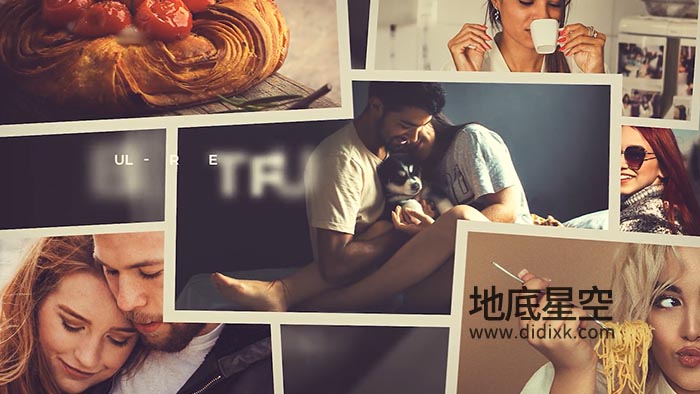 AE模板-复古优雅的周年纪念日生日婚礼回忆照片相册动画